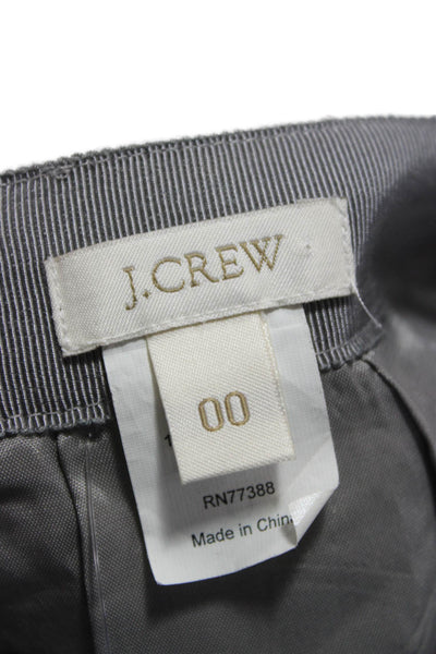 J Crew Women Pleated Silk Skirt Gray Short Zip Size 00