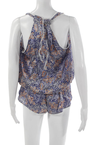 Poupette St. Barth Women Silk Batik Romper Multicolor Size 1