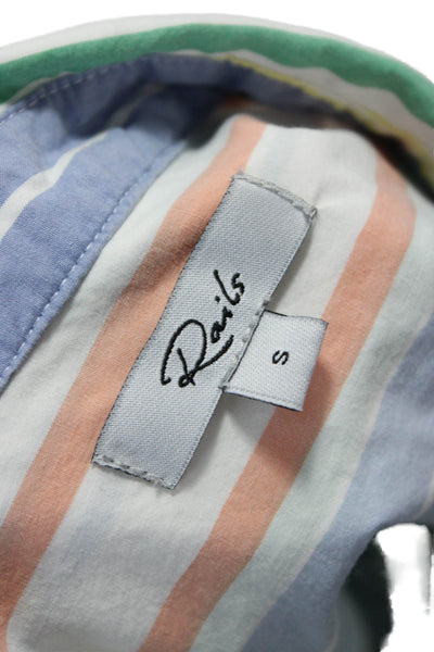 Rails Women Multicolor Striped Collared Button Up Long Sleeve Pajama Set Size S