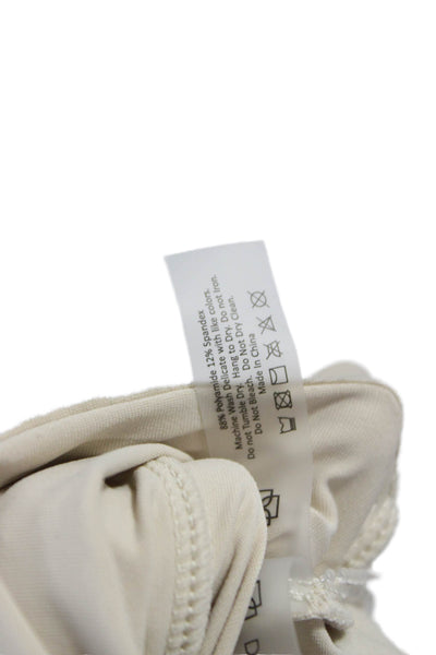 Devon Windsor Womens Beige Basic T Shirt Crew Neck Short Sleeve Size S
