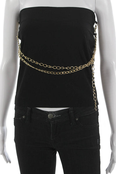Zara Women Basic Viscose Sleeveless Tank Black Square Neck Size XS