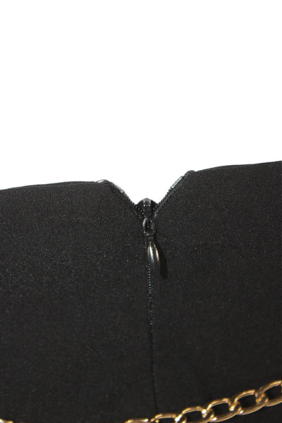 Zara Women Basic Viscose Sleeveless Tank Black Square Neck Size XS