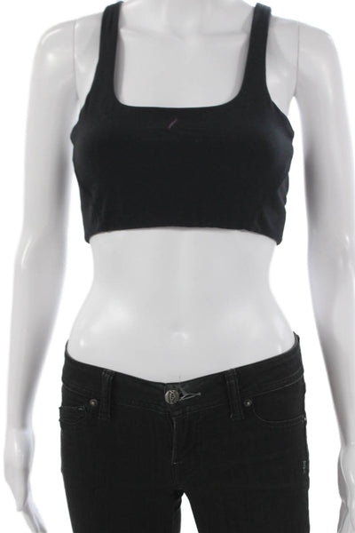 FP Movement Womens Cropped Black Square Neck Sleeveless Tank Polyamide Size S