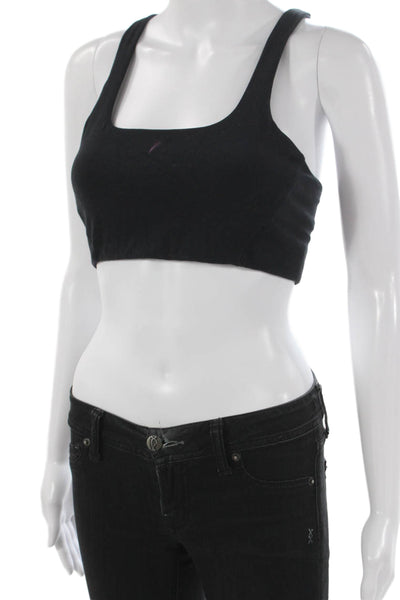 FP Movement Womens Cropped Black Square Neck Sleeveless Tank Polyamide Size S