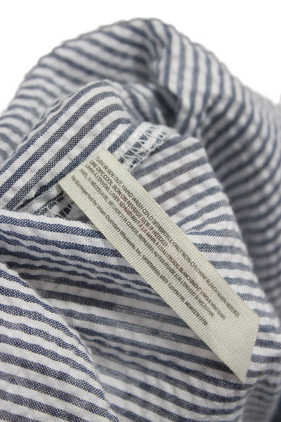 Intimately Free People Womens Blue Striped Tunic Button-Up Size S
