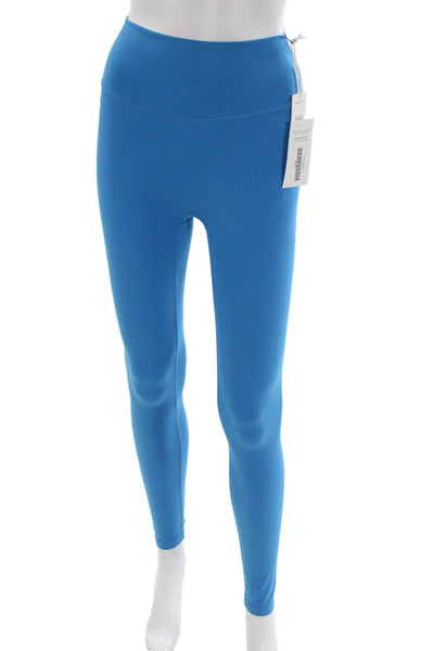 FORM Womens Ankle Leggings Blue Polyester Solid Size S