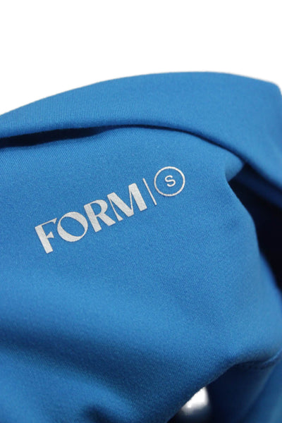 FORM Womens Ankle Leggings Blue Polyester Solid Size S