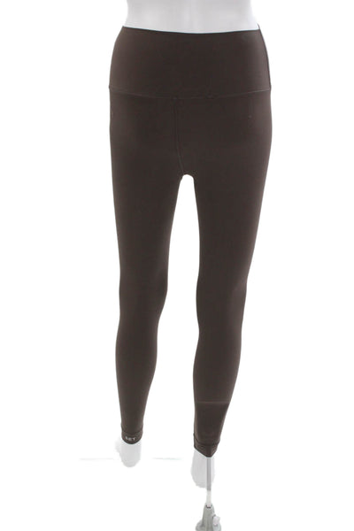 Set Womens Ankle Leggings Brown 72% Nylon 28% Spandex Size S