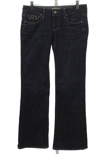 Paige Women Bootcut Jeans Blue Low Rise Cotton Inseam 30 Size 29