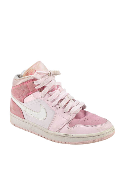 Nike Womens Air Jordan High Top Color Block Sneakers Shoes Pink Size 8