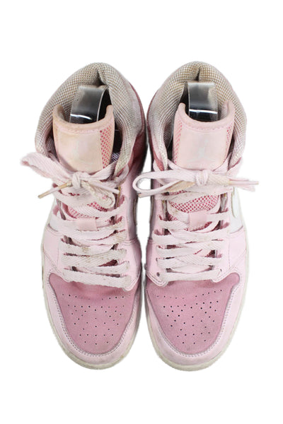 Nike Womens Air Jordan High Top Color Block Sneakers Shoes Pink Size 8