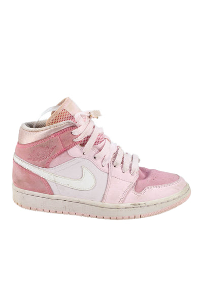 Nike Womens Air Jordan High Top Color Block Sneakers Shoes Pink Size 8