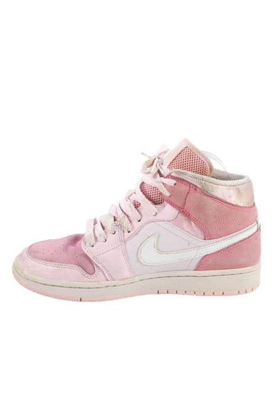 Nike Womens Air Jordan High Top Color Block Sneakers Shoes Pink Size 8