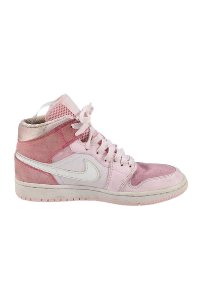 Nike Womens Air Jordan High Top Color Block Sneakers Shoes Pink Size 8