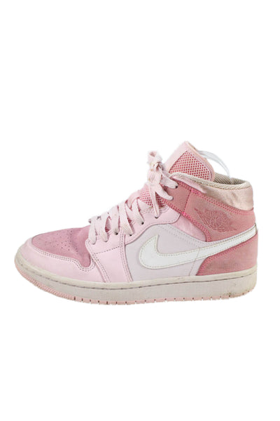 Nike Womens Air Jordan High Top Color Block Sneakers Shoes Pink Size 8