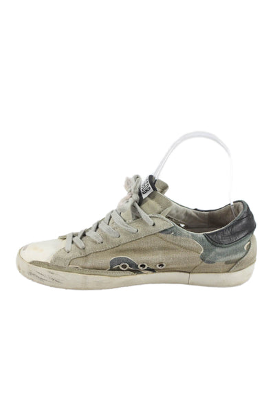 Golden Goose Deluxe Brand Womens Canvas Superstar Sneakers Shoes Gray Size 7.5