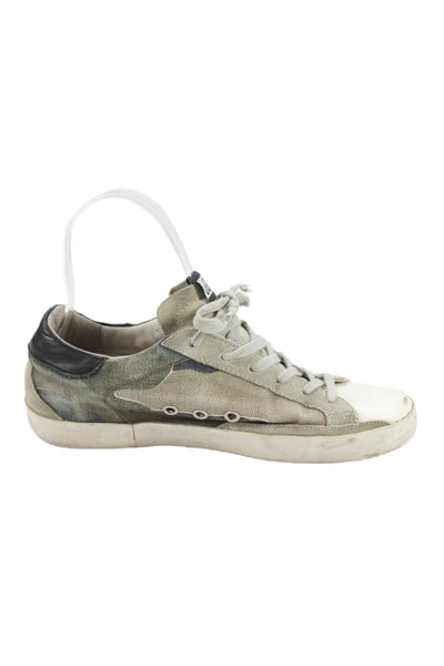 Golden Goose Deluxe Brand Womens Canvas Superstar Sneakers Shoes Gray Size 7.5