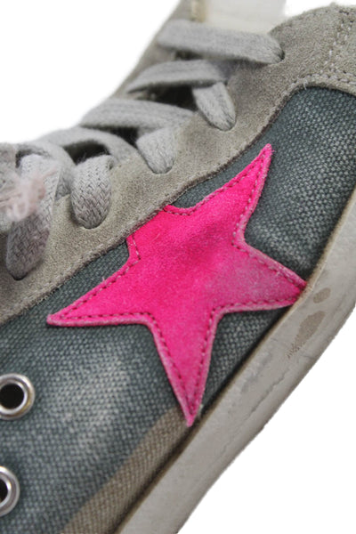 Golden Goose Deluxe Brand Womens Canvas Superstar Sneakers Shoes Gray Size 7.5