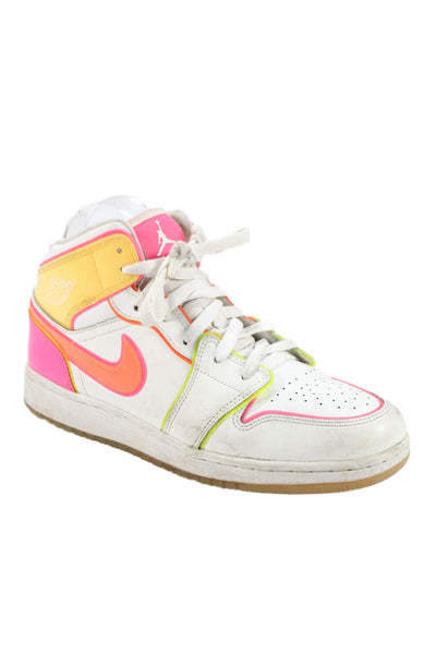 Nike Girls Air Jordan 1 Mid SE Edge Glow Multicolor Size 7Y