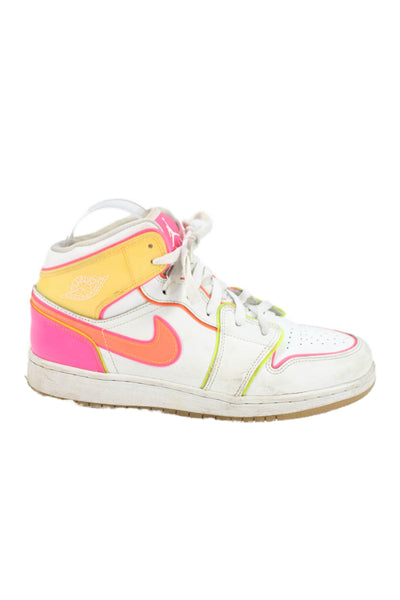 Nike Girls Air Jordan 1 Mid SE Edge Glow Multicolor Size 7Y