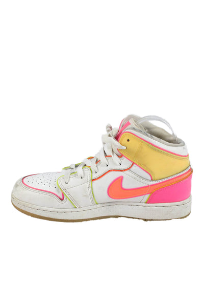 Nike Girls Air Jordan 1 Mid SE Edge Glow Multicolor Size 7Y
