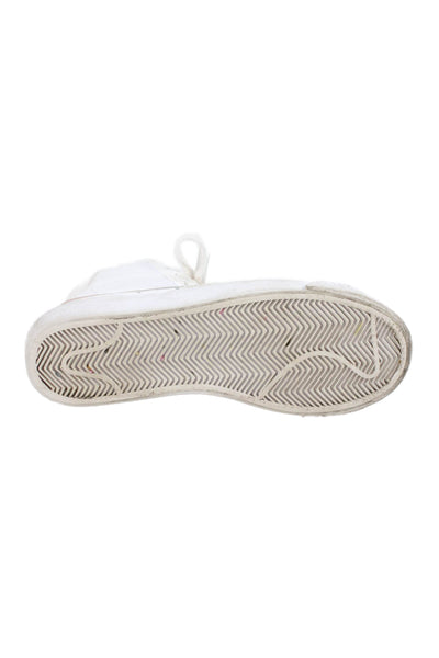 Nike Womens Leather High Top Sneakers Shoes White Size 7