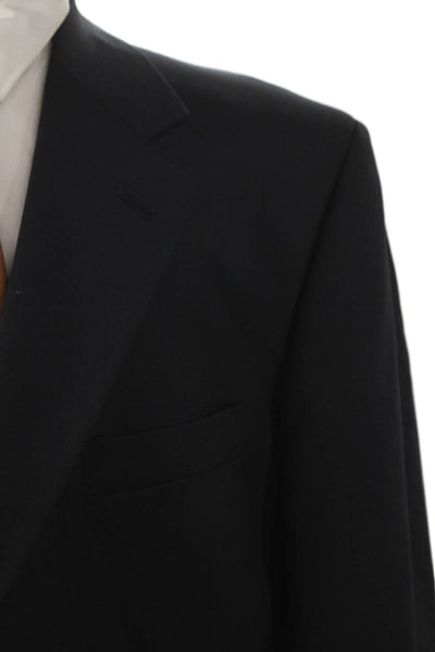 Stafford Mens Black Wool Blazer Buttoned Size 44
