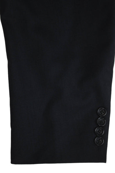 Stafford Mens Black Wool Blazer Buttoned Size 44