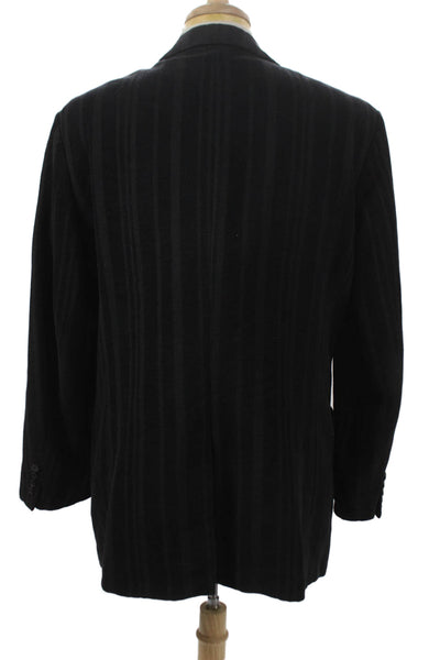 Boss Hugo Boss Mens Striped Cotton Blazer Black Size 44
