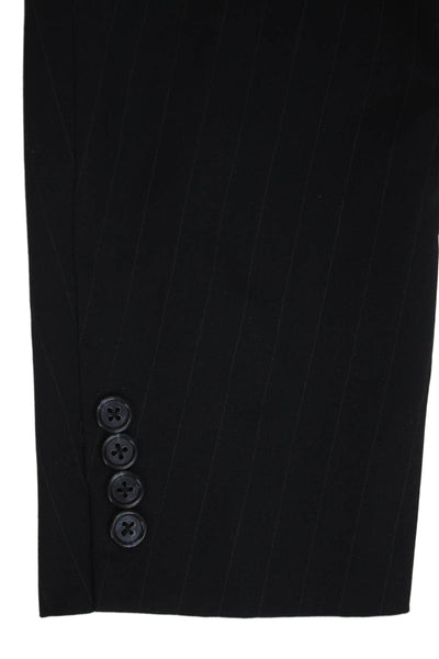 Brooks Brothers Mens Blazer Black 100% Wool Striped Size 42