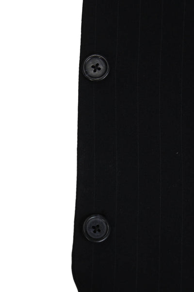 Brooks Brothers Mens Blazer Black 100% Wool Striped Size 42