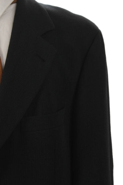 Boss Hugo Boss Mens Black Wool Blazer Solid Size 44