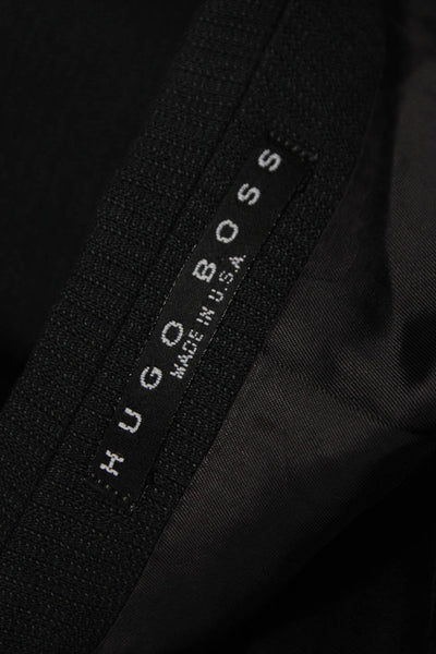 Boss Hugo Boss Mens Black Wool Blazer Solid Size 44