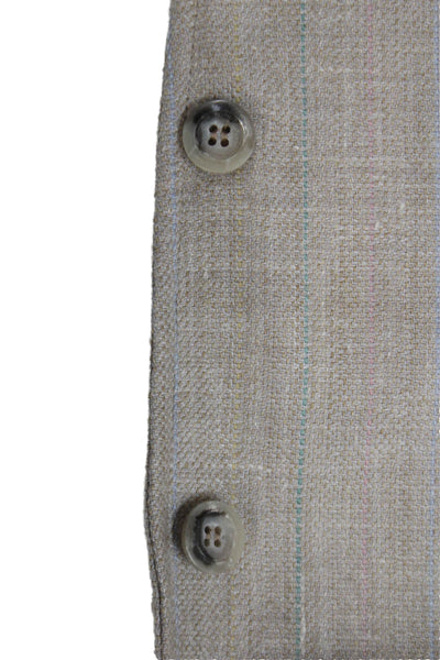 Kuppenheimer Mens Blazer Beige Striped Buttoned Size 42