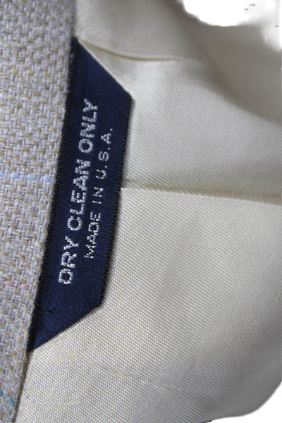 Kuppenheimer Mens Blazer Beige Striped Buttoned Size 42
