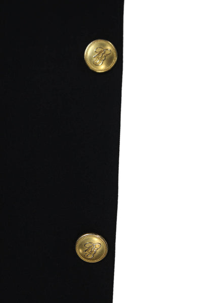 Brooks Brothers Mens Black Wool Buttoned Blazer Size 42