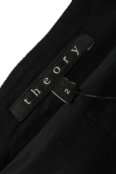Theory Womens Blazer Black Wool Size 2