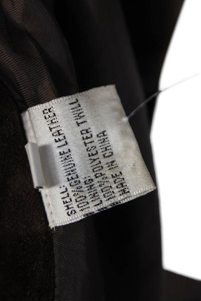 Barneys New York Unisex Adults Genuine Leather Brown Jacket Size XL