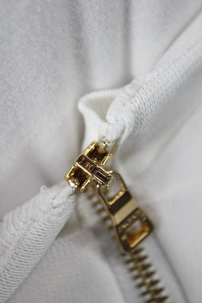 Balmain Women Bandage Skirt White Knee Length Polyester Zip Size S