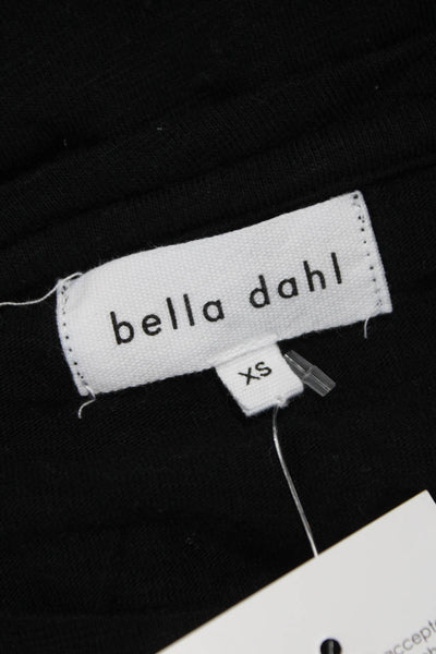 Bella Dahl Womens Basic T-Shirt Black Cotton Crew Neck Short Sleeve Size XS