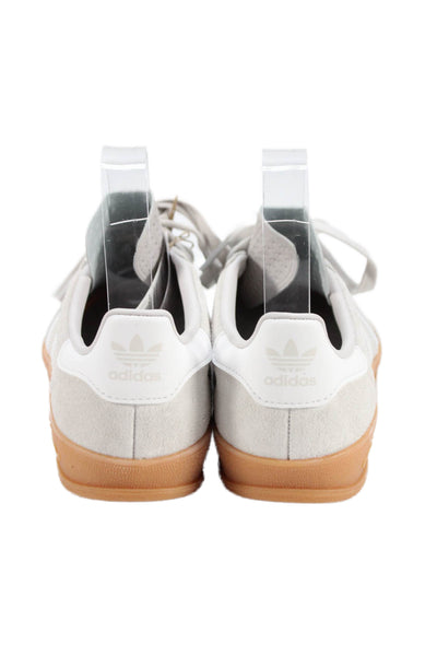 Adidas Womens Suede Striped Gazelle Sneakers Gray Size 4