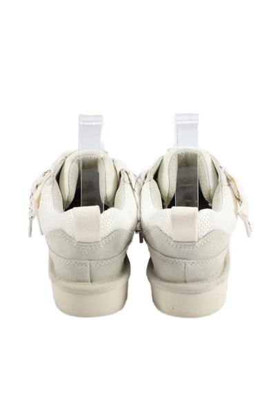 Ugg Womens Suede Chunky Lace Detail Sneakers Beige Size 6