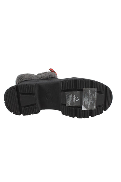 Ugg Womens Suede Panel Detail Winter Boots Black Size 6
