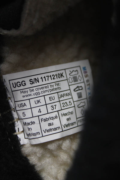Ugg Womens Shearling Lined Winter Boots Black Size 5