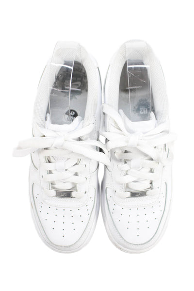 Nike Womens Leather Monochromatic Sneakers White Size 6
