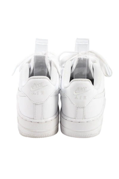 Nike Womens Leather Monochromatic Sneakers White Size 6