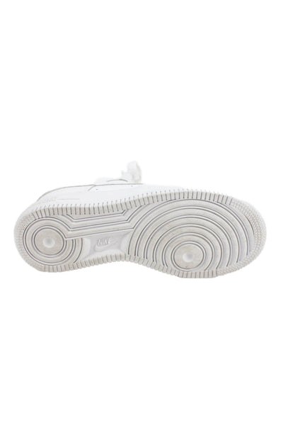 Nike Womens Leather Monochromatic Sneakers White Size 6