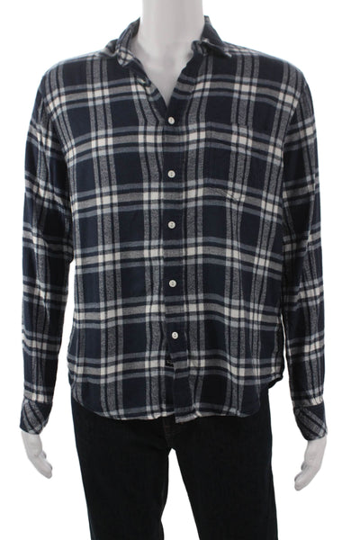 Rails Mens Plaid Collar Long Sleeve Button Down Shirt Navy Size S