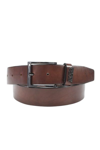 Boss Hugo Boss Mens Leather Buckle Belt Brown Size 32