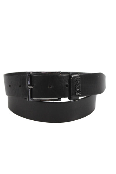 Boss Hugo Boss Mens Leather Buckle Belt Black Size 32